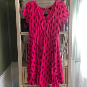 Hot pink pineapple dress